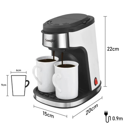 Cafetière domestique transfrontalière, machine à café goutte à goutte électrique, standard américain, commerce extérieur, 0.5 litres