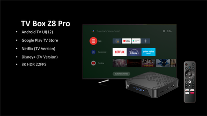 Android TV Box Z8 pro 8K BT5.0