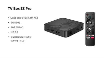 Android TV Box Z8 pro 8K BT5.0